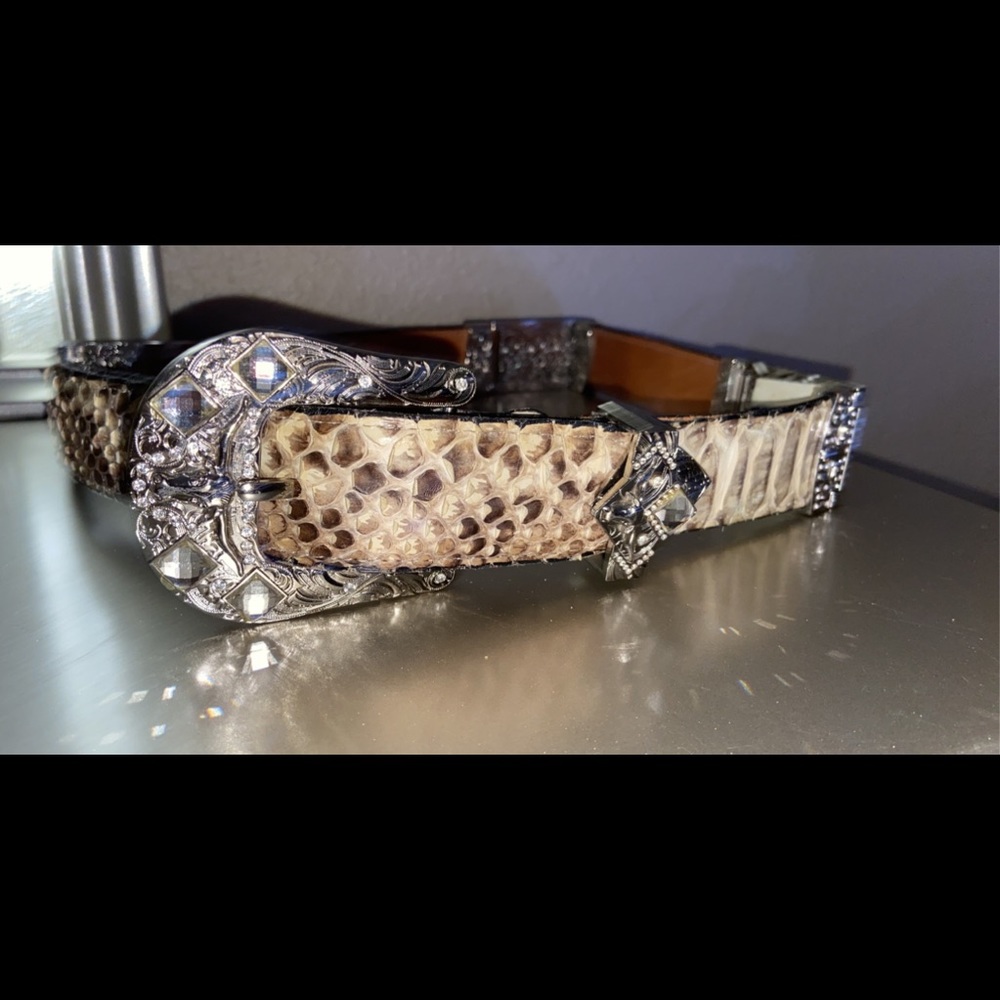 Python Belt With Rhinestone Very Sparkling - image 2